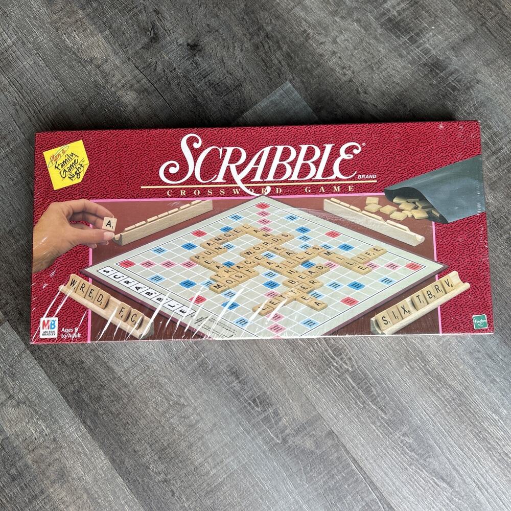 Vintage Scrabble Classic Word Board Game NEW SEALED Hasbro Family Game Night